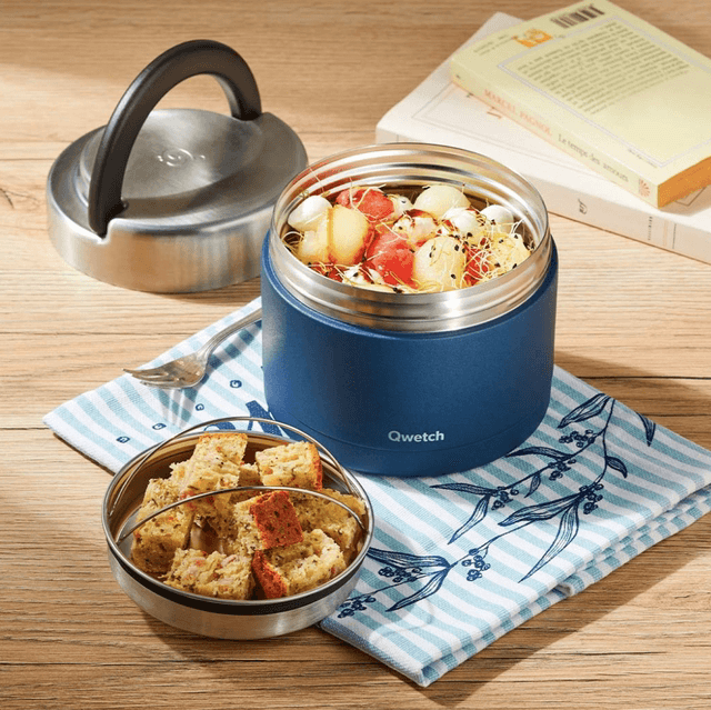 Boîte Repas Poignée Isotherme - 850ml - Qwetch