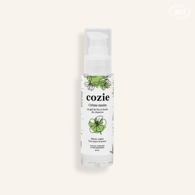 Crème mains au Gel de Lin et Huile de Chanvre Cozie - 50ml