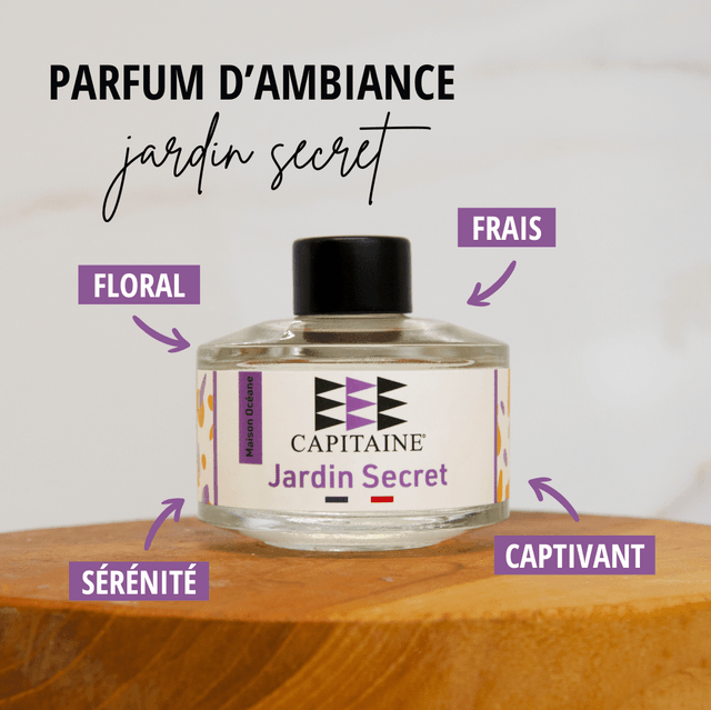 Diffuseur d'Ambiance Frais - Jardin Secret - 100ml - Capitaine Cosmétiques
