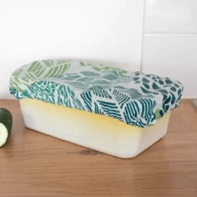 Charlotte Rectangulaire Alimentaire Recouvre Plat à Motif en Coton Bio