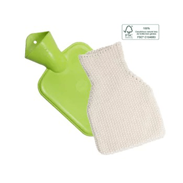 Bouillotte 2L Latex + Housse Coton Bio
