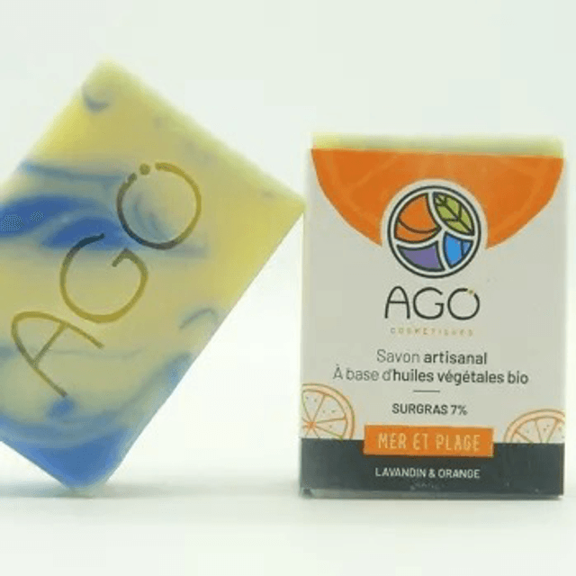 Savon AGO Mer et Plage - Lavandin & Orange - 90g
