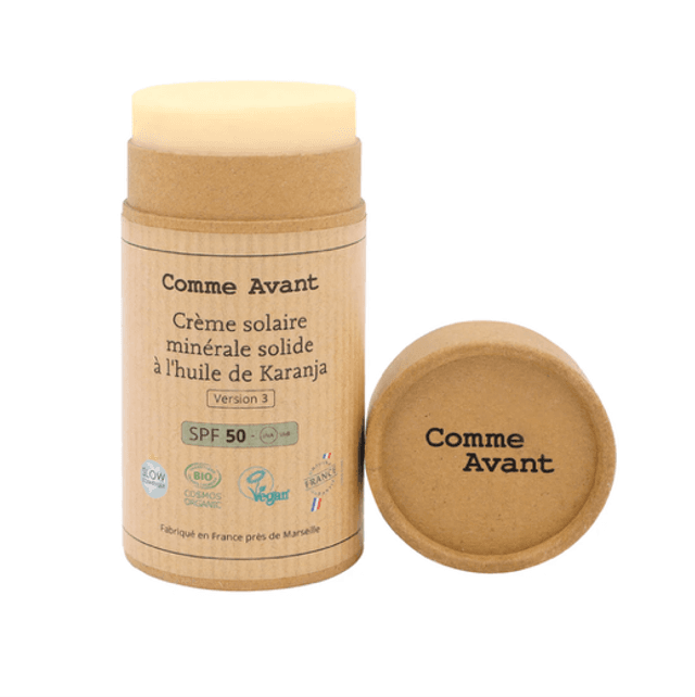 Crème Solaire SPF50 Minérale Solide à l&#039;Huile de Karanja Comme Avant - 80g