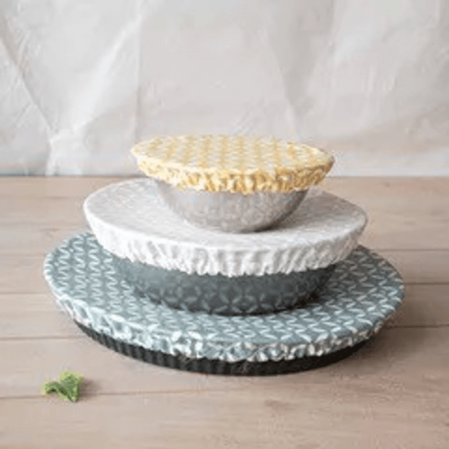 Lot 3 Grandes Charlottes Alimentaires Recouvre Plat à Motif en Coton Bio