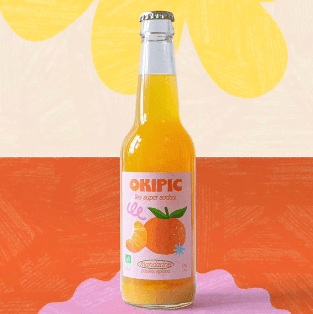 Soda OKIPIC - Mandarine, Zestes et Epices Bio - 33cl