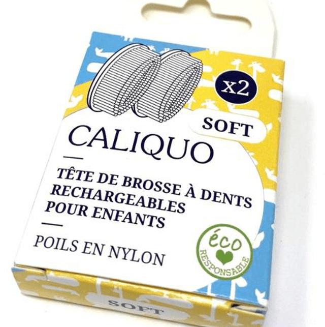 Lot de 2 Têtes de Brosse à Dents Enfant (2 à 6 ans) - Caliquo