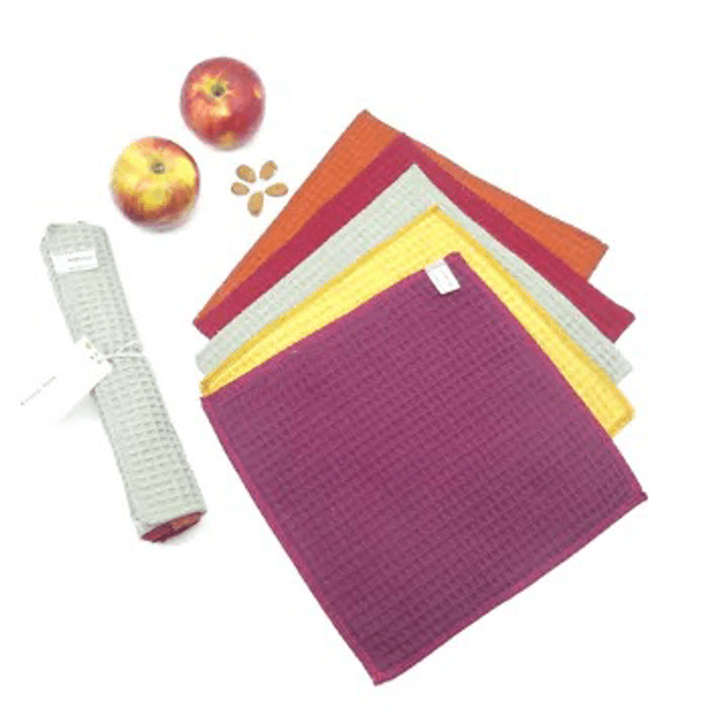 Essuie-tout Lavable Réutilisable en Tissu Uni- 5 Feuilles